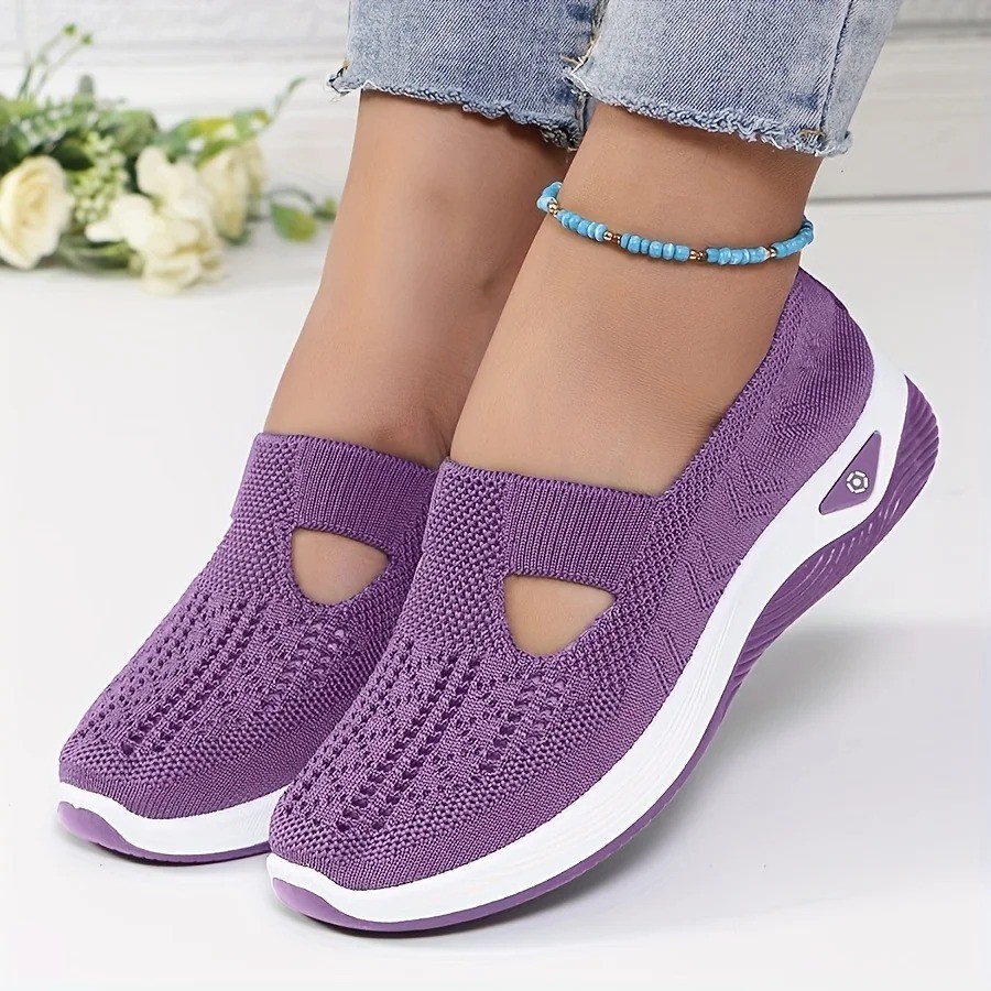Women's Orthopedic Walking Shoes Breathable Slip On Non Slip Casual Sneakers