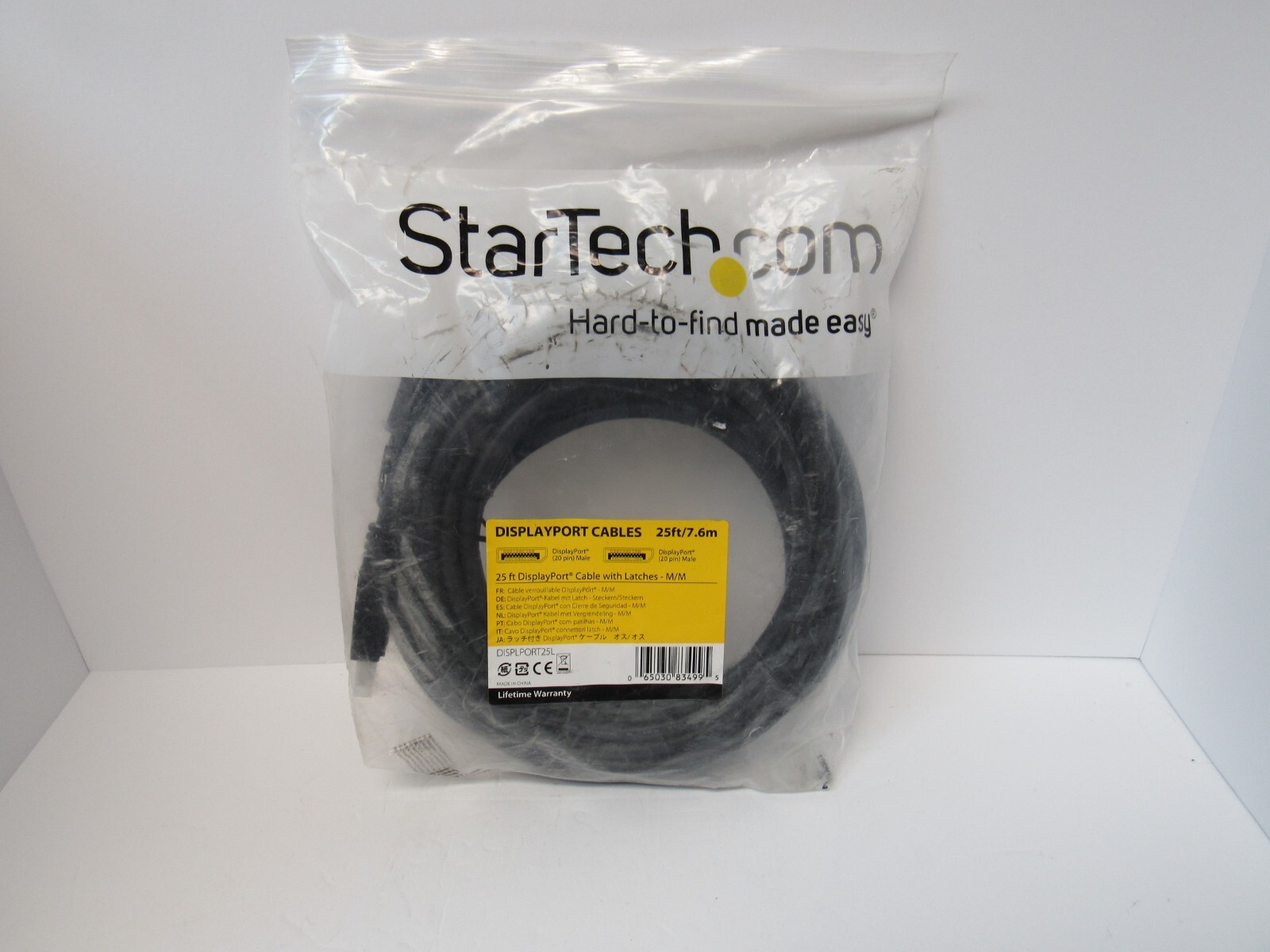 StarTech.com 25 ft DisplayPort Cable with Latches - M/M (DISPLPORT25L) 7.6 meter StarTech.com 25 ft DisplayPort Cable with Latches - M/M (DISPLPORT25L) 7.6 meter