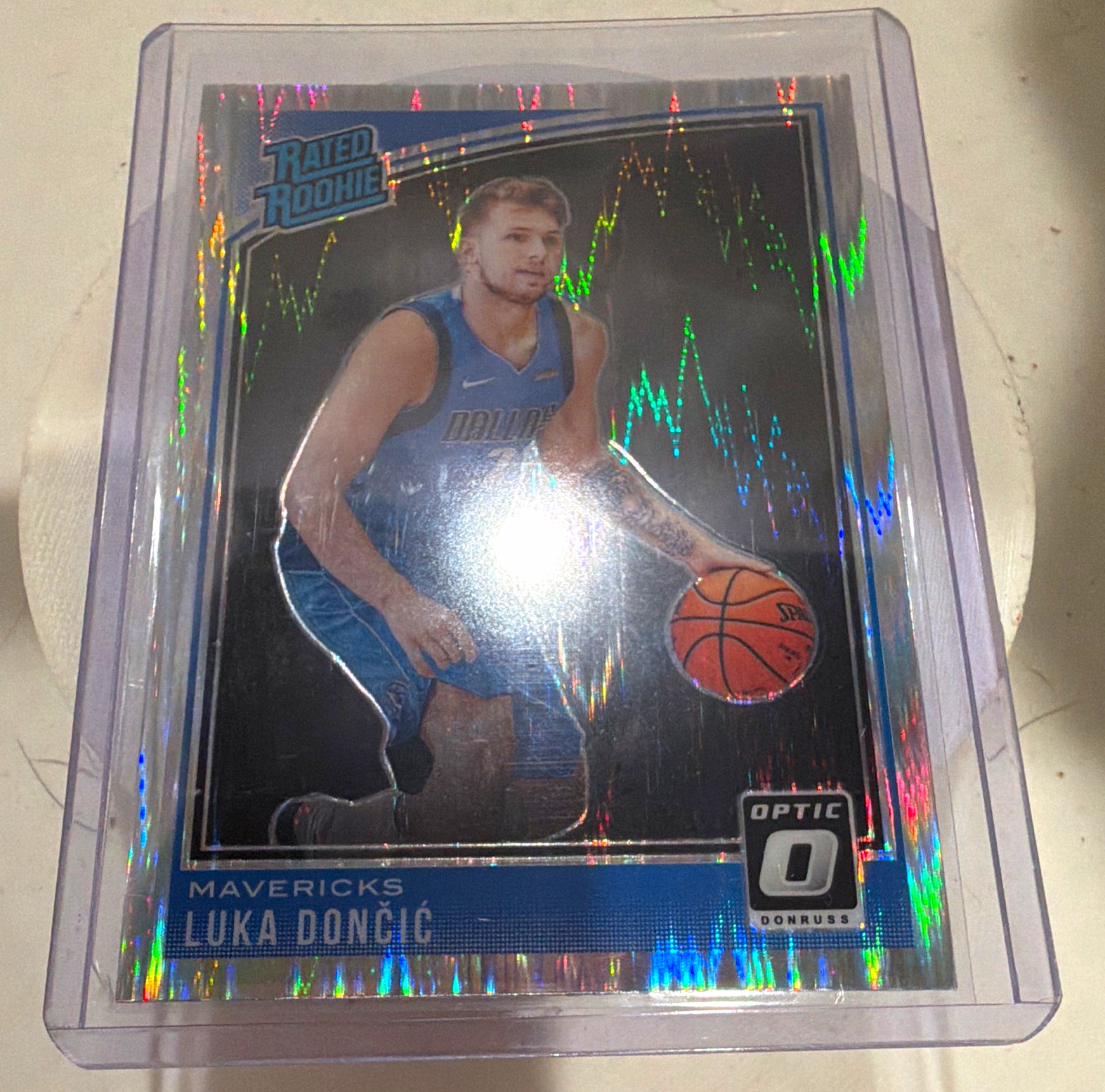 Panini 2018-19 Donruss Optic Luka Dončić Mavericks Rated Rookie Shock Prizm #177