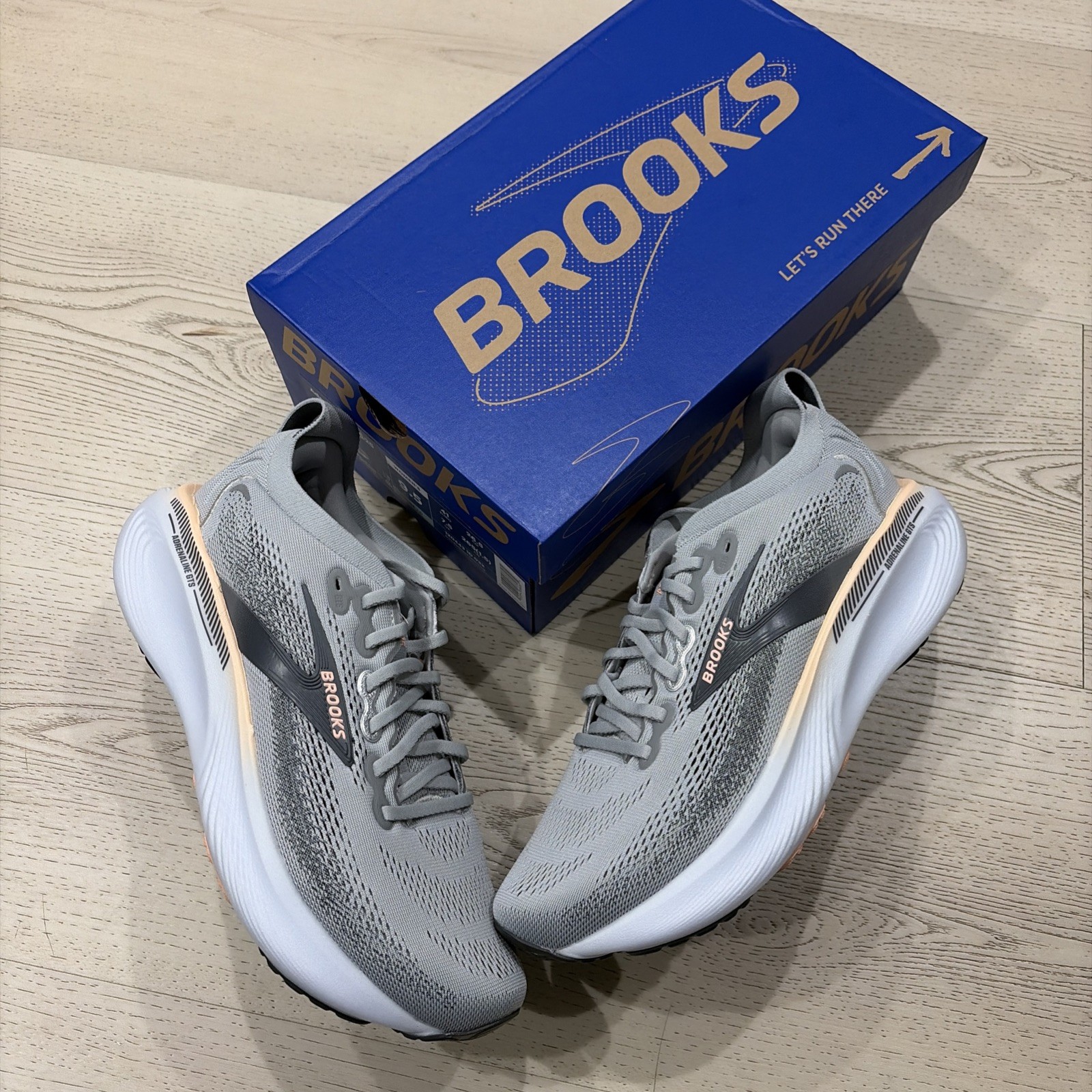 Brooks Adrenaline GTS 25 Grey Coral Blackened Pearl Women\'s Brooks Adrenaline GTS 25 Grey Coral Blackened Pearl Women\'s