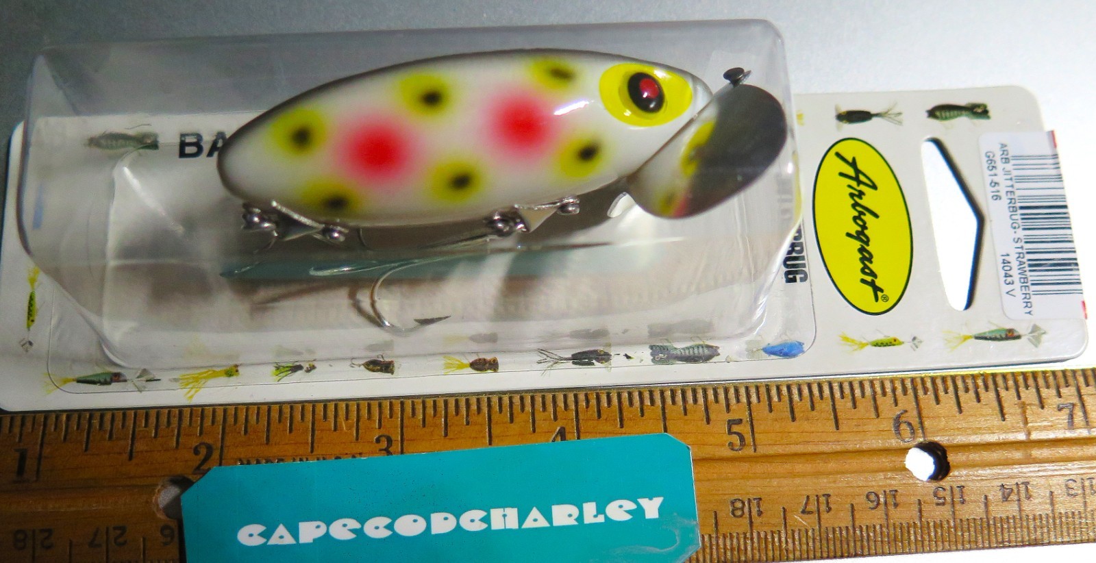 Fred Arbogast JITTERBUG G651 Strawberry New Old Stock