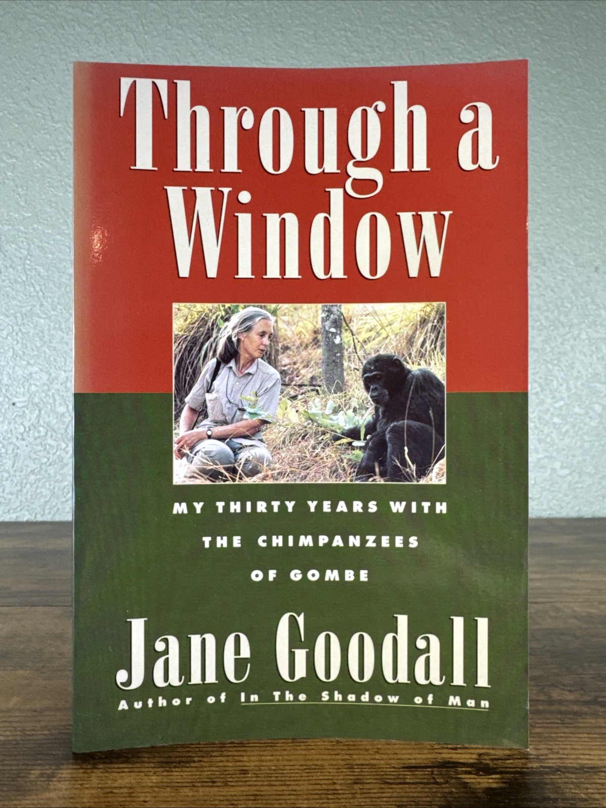 THROUGH A WINDOW BY JANE GOODALL *SIGNED* PB - CHIMPANZEES OF GOMBE