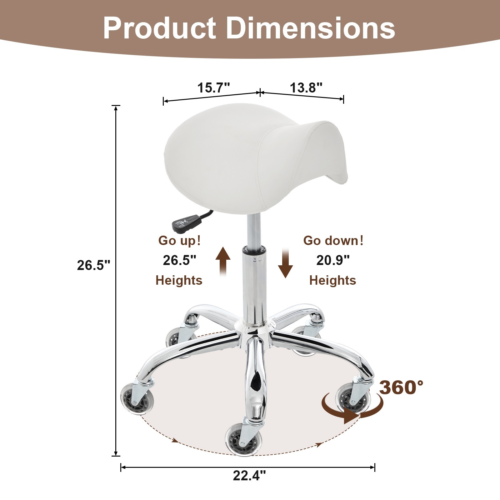 Saddle Stool with Versatile & Modern Design, Heavy Duty & Stable, Easy Assembly