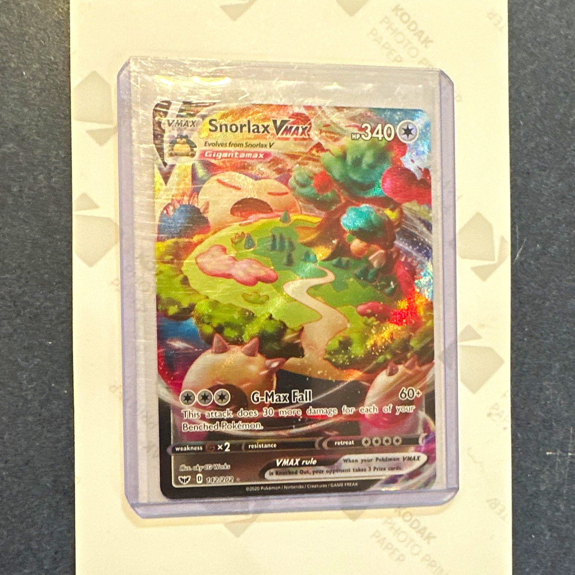 The Pokémon Company Snorlax VMAX 142/202 SWSH01 Ultra Rare Holo FA Easy 10 The Pokémon Company Snorlax VMAX 142/202 SWSH01 Ultra Rare Holo FA Easy 10