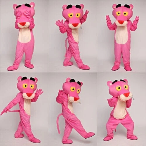 Halloween Cute Pink Panther of Adult Size Cartoon Mascot Costume Fancy Dress