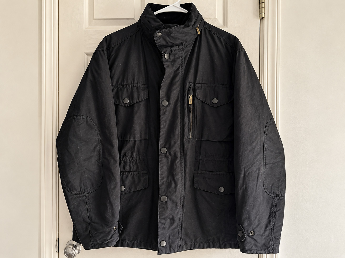 Barbour Sapper Men\'s Black Waxed Cotton Jacket Quilted Lining XL