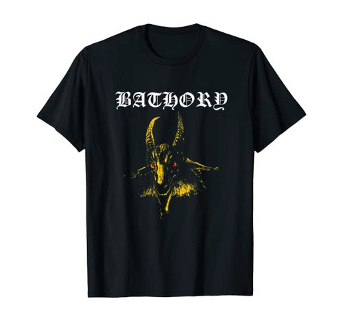 Bathory Classic Yellow Goat Logo T-Shirt Bathory Classic Yellow Goat Logo T-Shirt