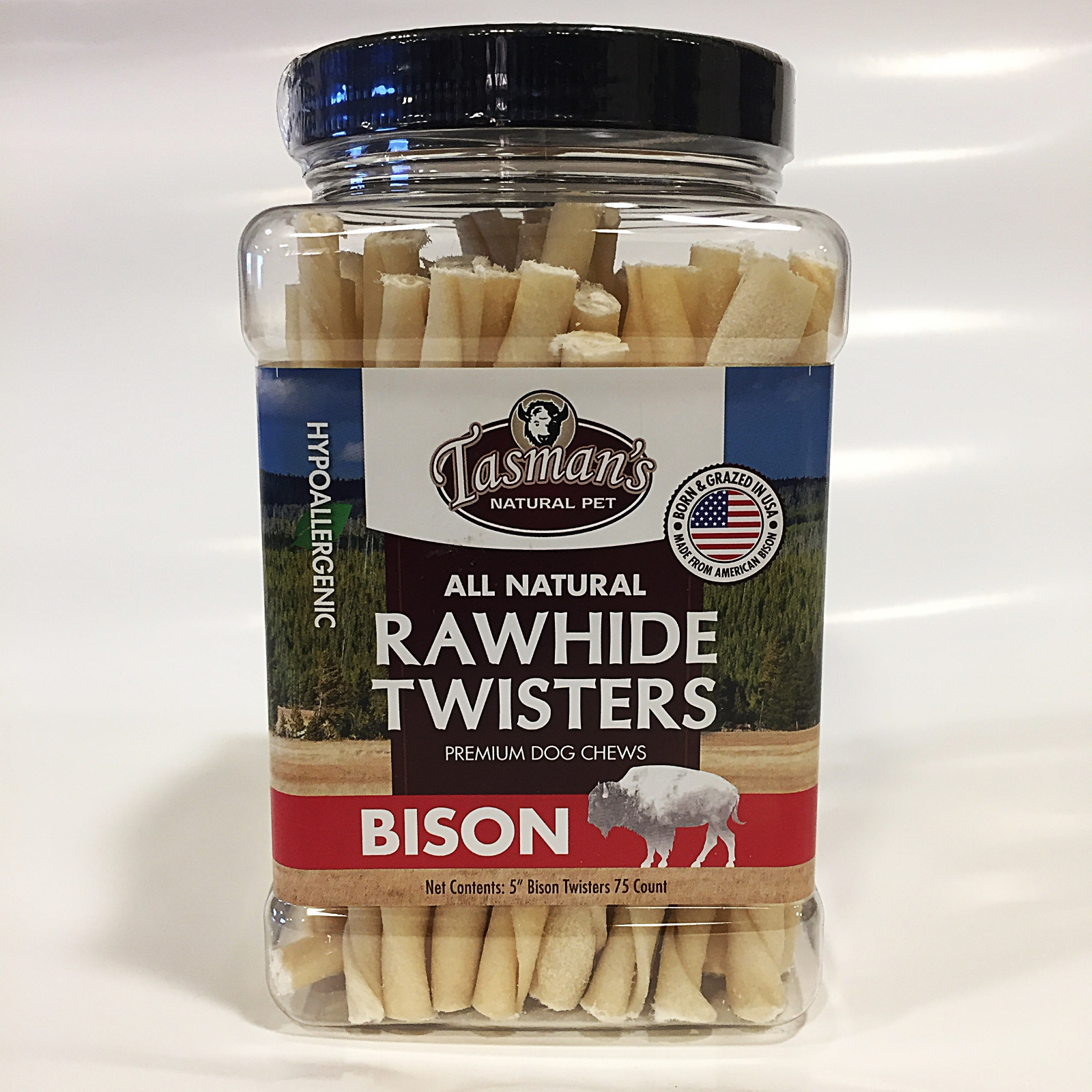Premium American Buffalo Bison Rawhide Chews - 5\