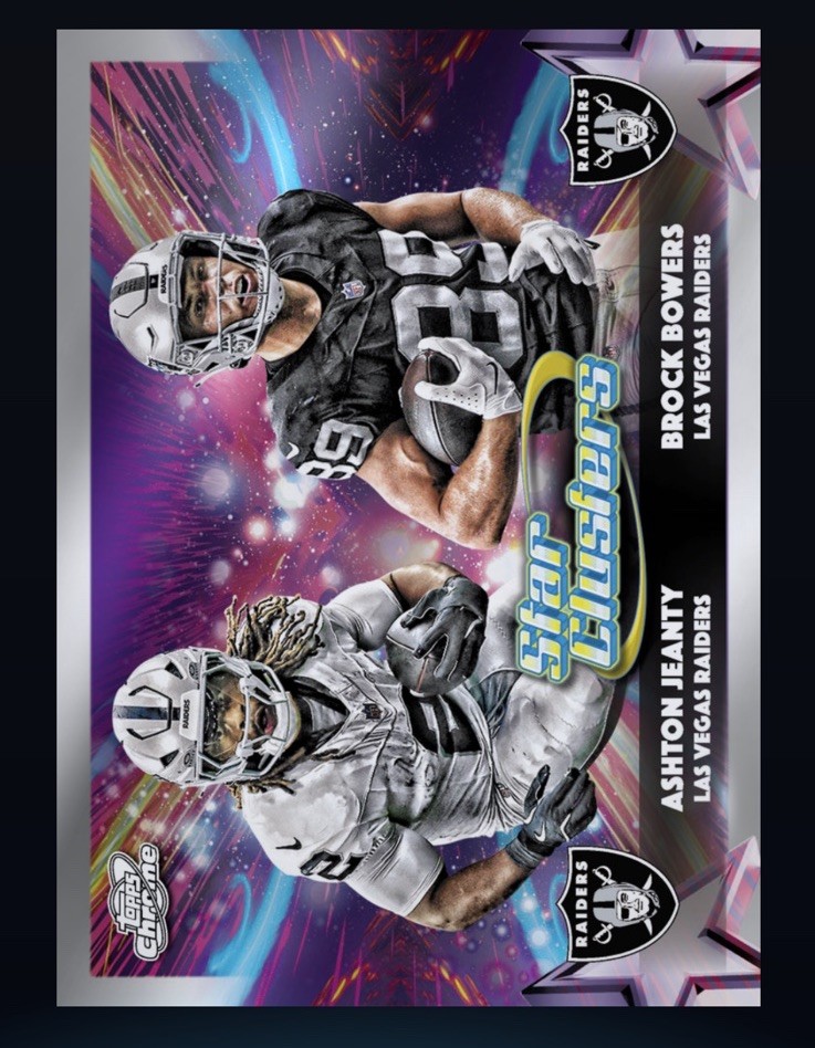 2025 Topps NFL Chrome Cosmic Star Clusters -JEANTY/BOWERS (TOPPS NFL DigitalCard