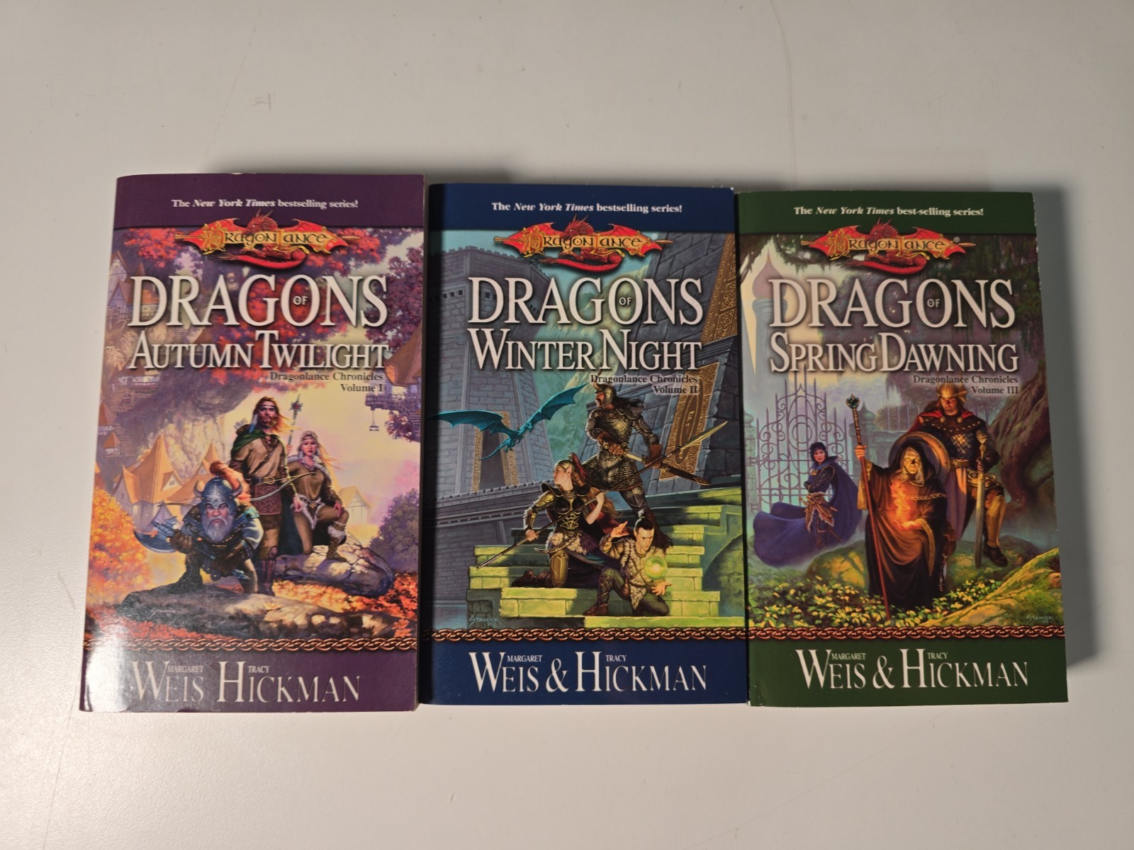 Dragonlance Chronicles Trilogy by Weis & Hickman 1-3 Complete Paperback Set WotC Dragonlance Chronicles Trilogy by Weis & Hickman 1-3 Complete Paperback Set WotC