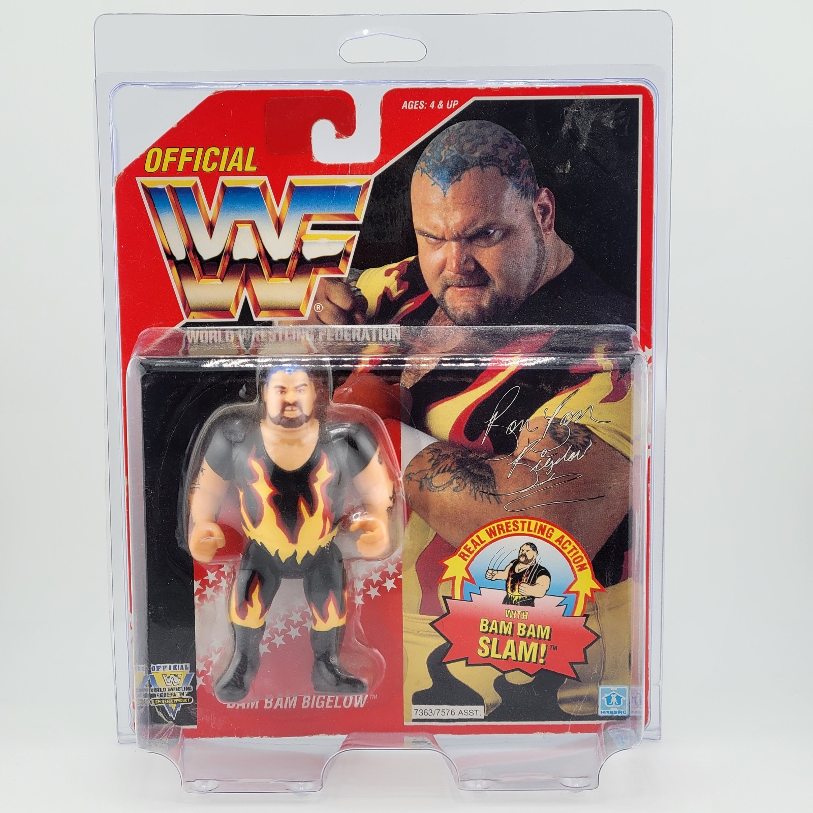 Vintage WWF World Wrestling Federation Bam Bam Bigelow by Hasbro - Red Card 1993