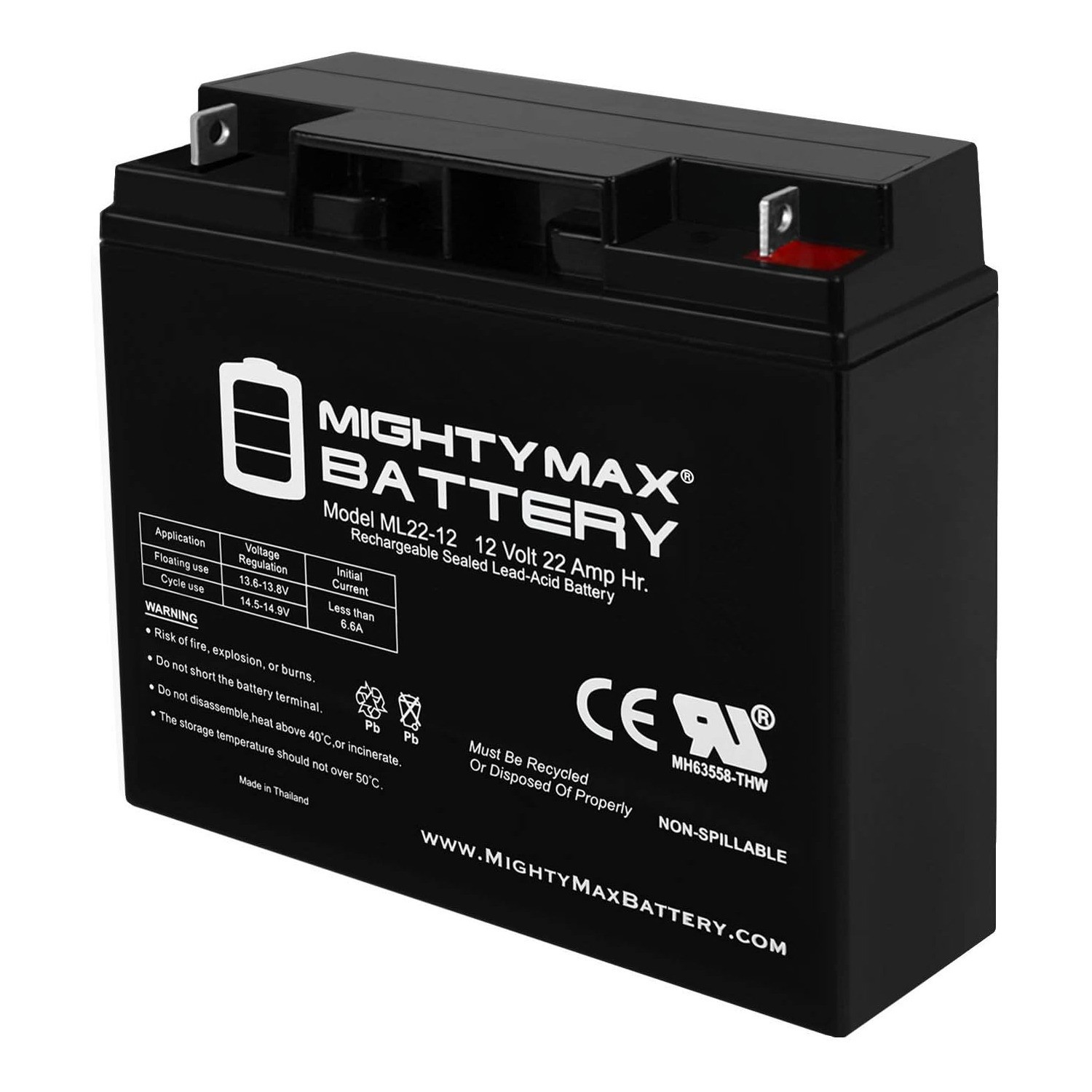 Mighty Max 12V 22AH SLA Battery Replaces Schumacher XP2260 Power Source