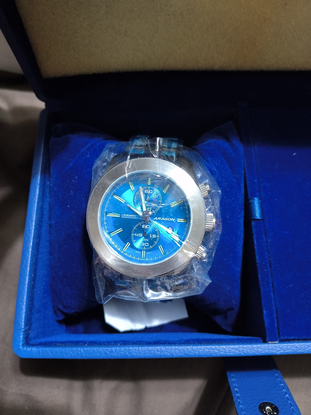 Aragon Predator VD51 Blue Dial Chronograph Men's Watch Heavy Nice *NEW IN BOX* Aragon Predator VD51 Blue Dial Chronograph Men's Watch Heavy Nice *NEW IN BOX*