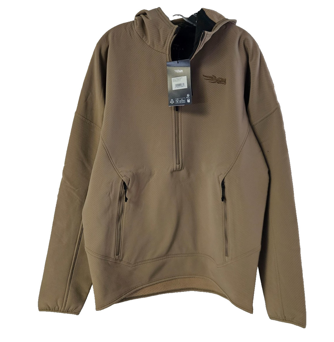 NEW W/ TAGS SITKA ALPHA FLEECE HOODED HOODIE JACKET BUCKSKIN XL NEW W/ TAGS SITKA ALPHA FLEECE HOODED HOODIE JACKET BUCKSKIN XL