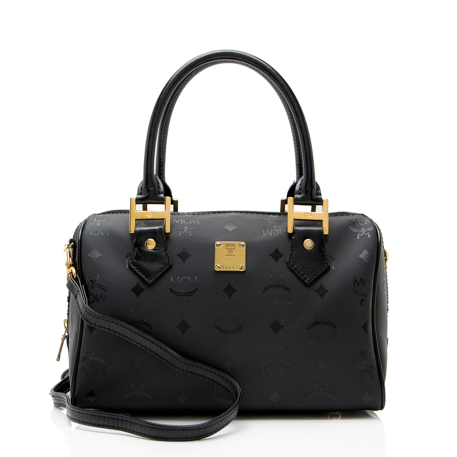 MCM Vintage Visetos Nylon Boston Bag