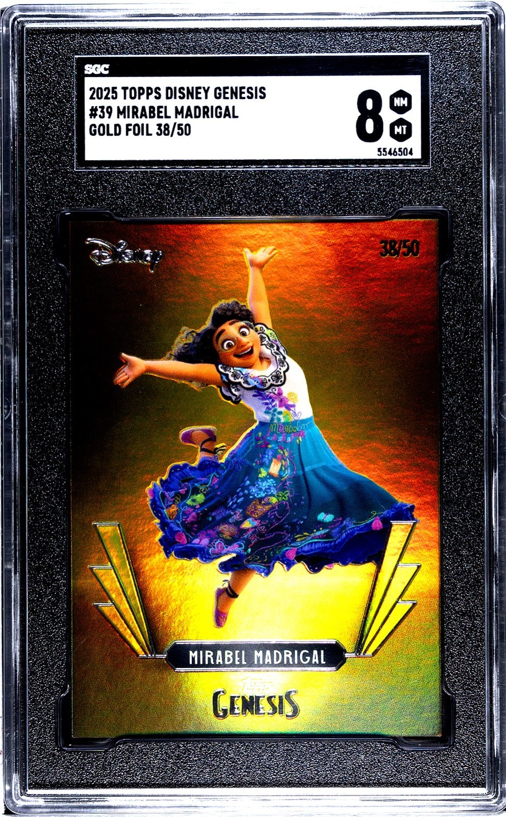 2025 Topps Genesis Disney Mirabel Madrigal Gold #/50 SGC 8