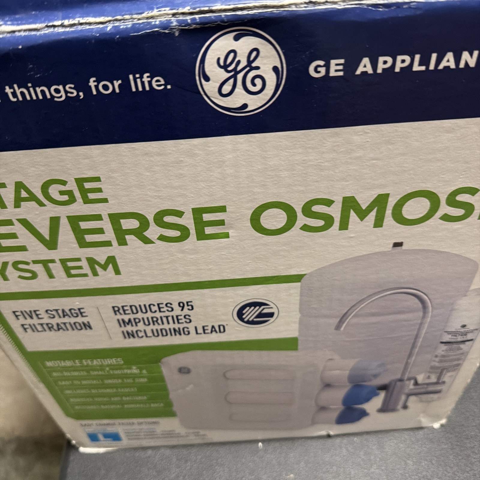 GE Under Sink 5-Stage Reverse Osmosis Water Filtration System OB