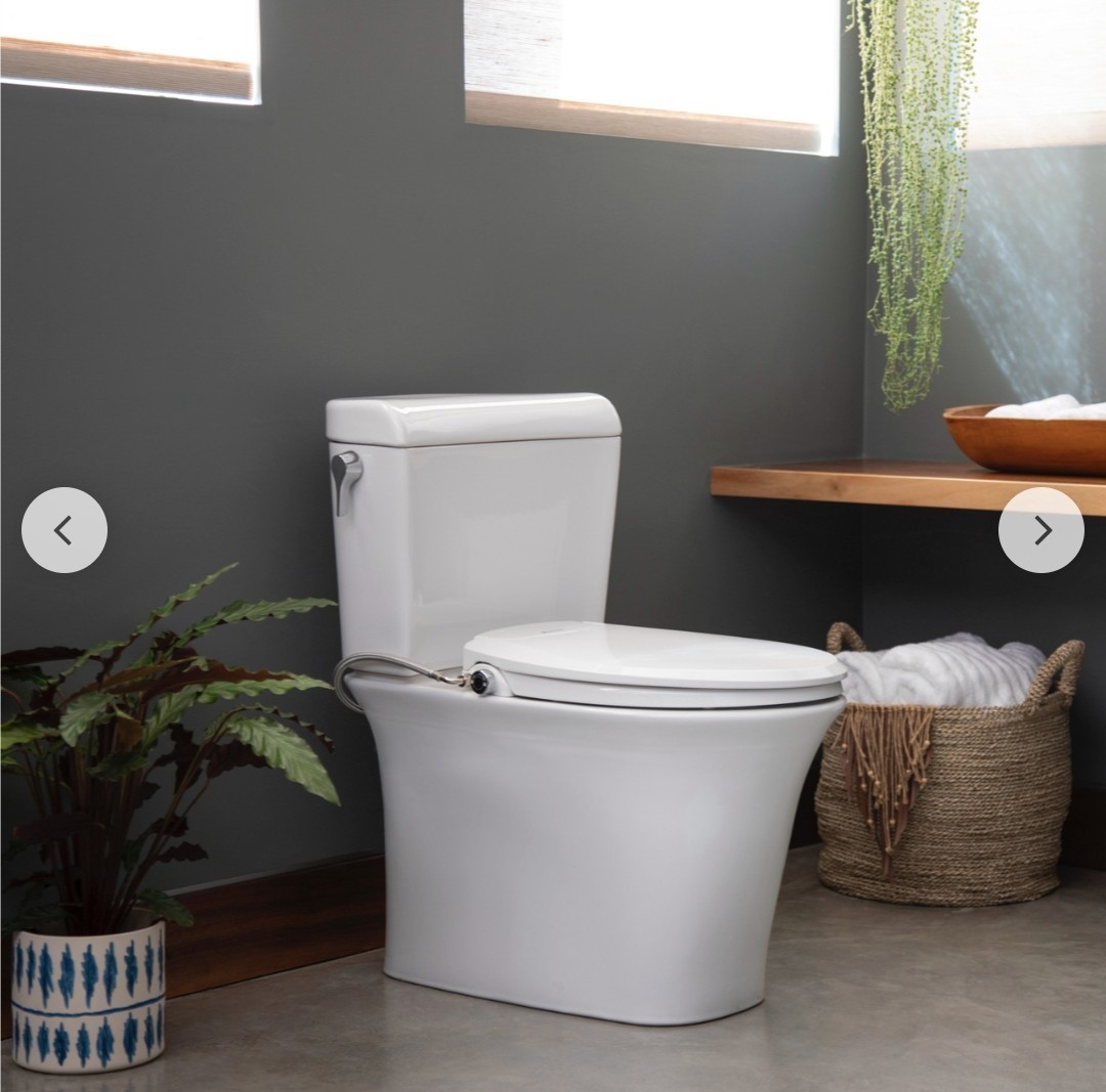Brondell Ecoseat S101 RW NonElectric Bidet Round White Toilet Seat Ambient Temp Brondell Ecoseat S101 RW NonElectric Bidet Round White Toilet Seat Ambient Temp
