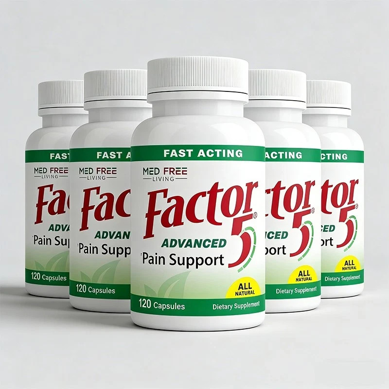 Med Free Living Factor 5 -Natural Joint & Muscle Support Complex – 120 Capsules