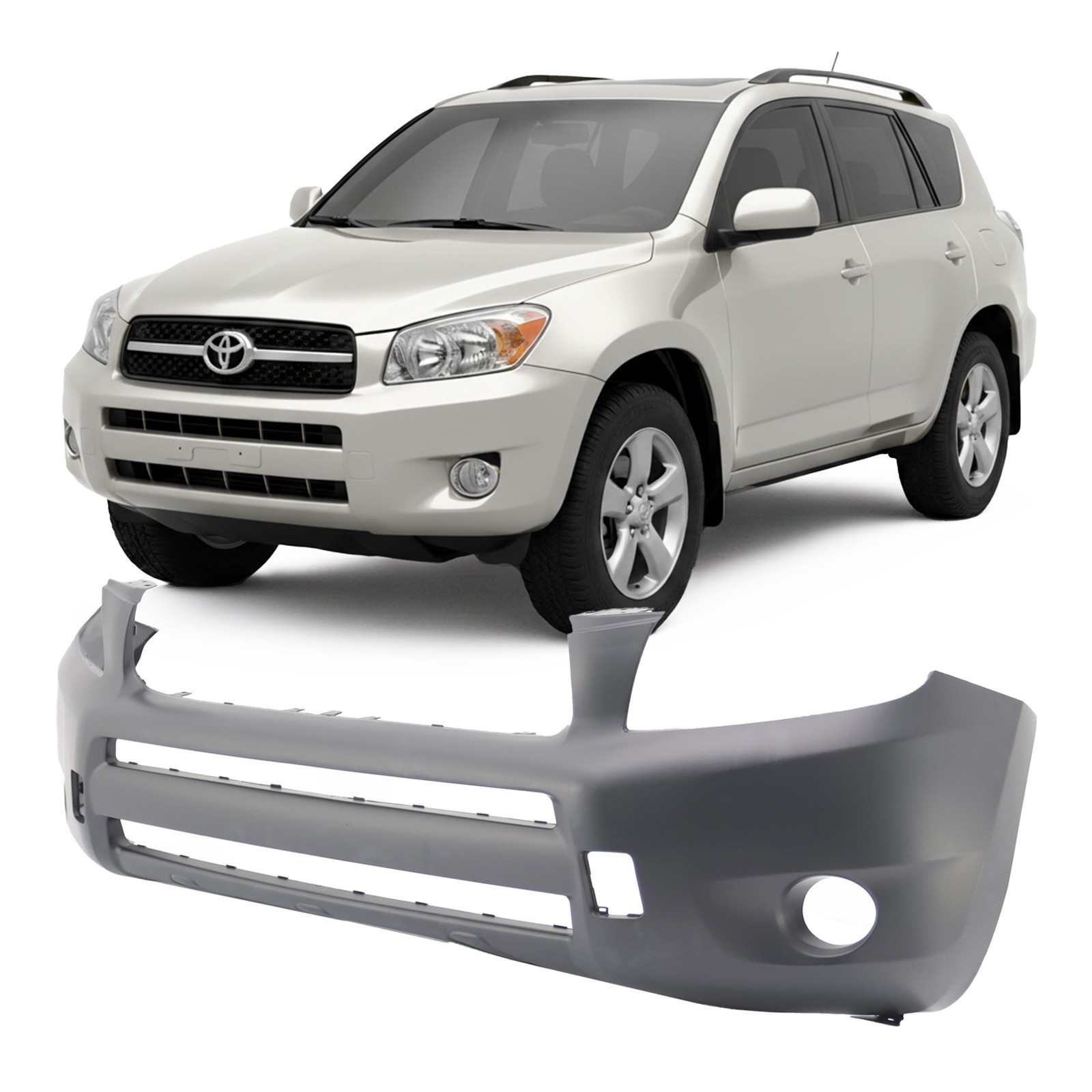 2006-2008 Toyota Rav4 Primed Front Bumper Cover TO1000319 5211942955