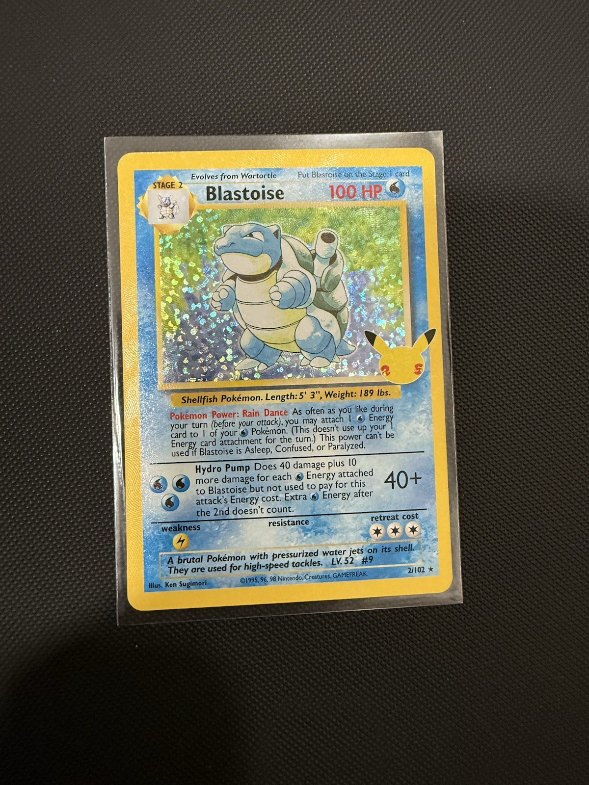 Blastoise 2/102 Holo Celebrations Classic Collection 25th Anniv Stage 2 Blastoise 2/102 Holo Celebrations Classic Collection 25th Anniv Stage 2