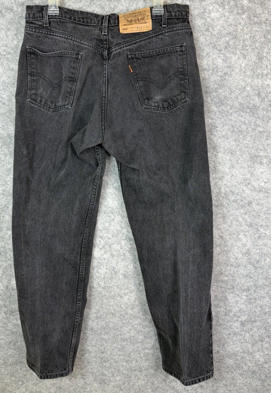 Vintage Levi\'s 550 Orange Tab Black Acid Wash Jeans Made in USA Mens 34x30 Vintage Levi\'s 550 Orange Tab Black Acid Wash Jeans Made in USA Mens 34x30