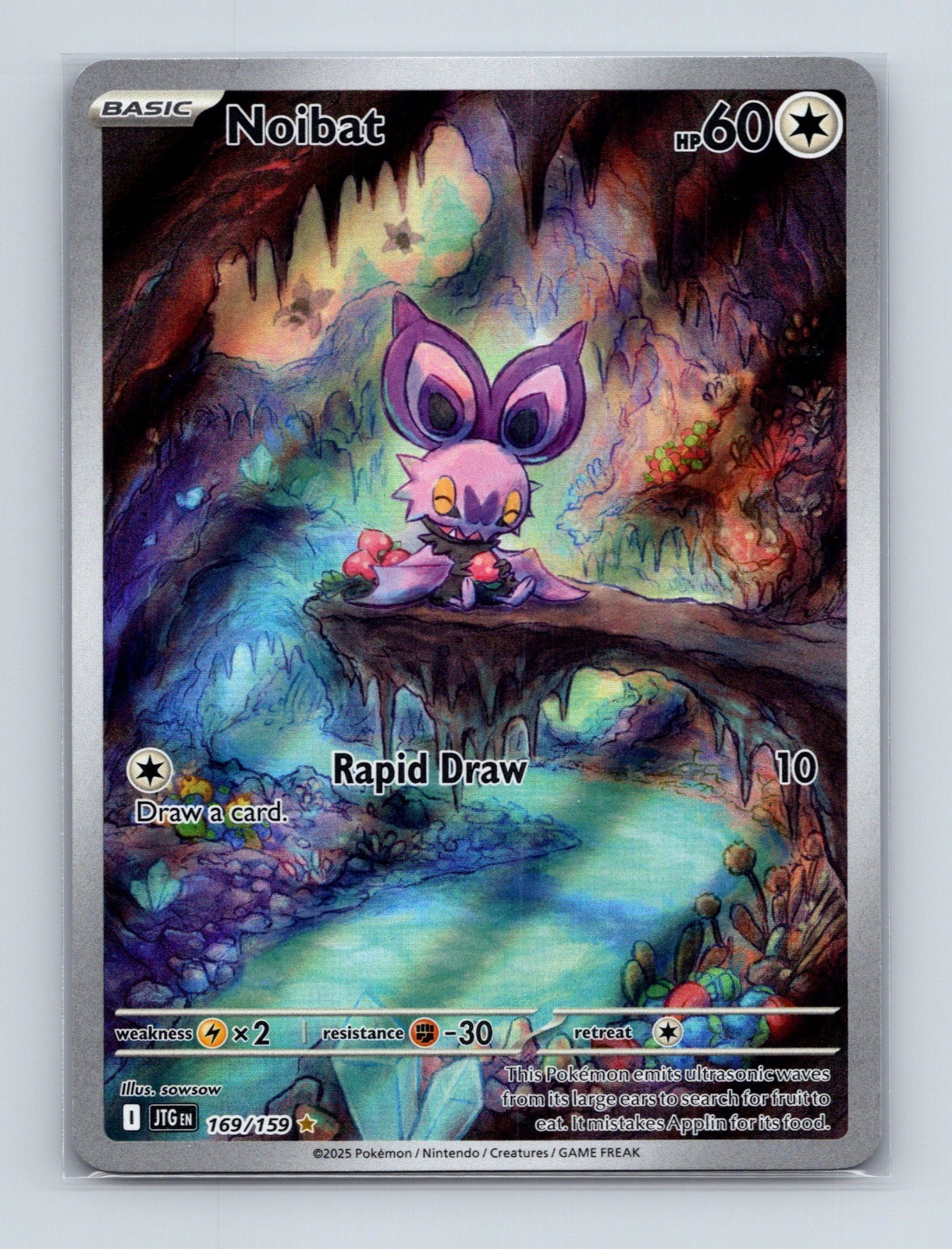 2025 Pokemon TCG Noibat SV09: Journey Together 169/159 Holo Illustration Rare NM
