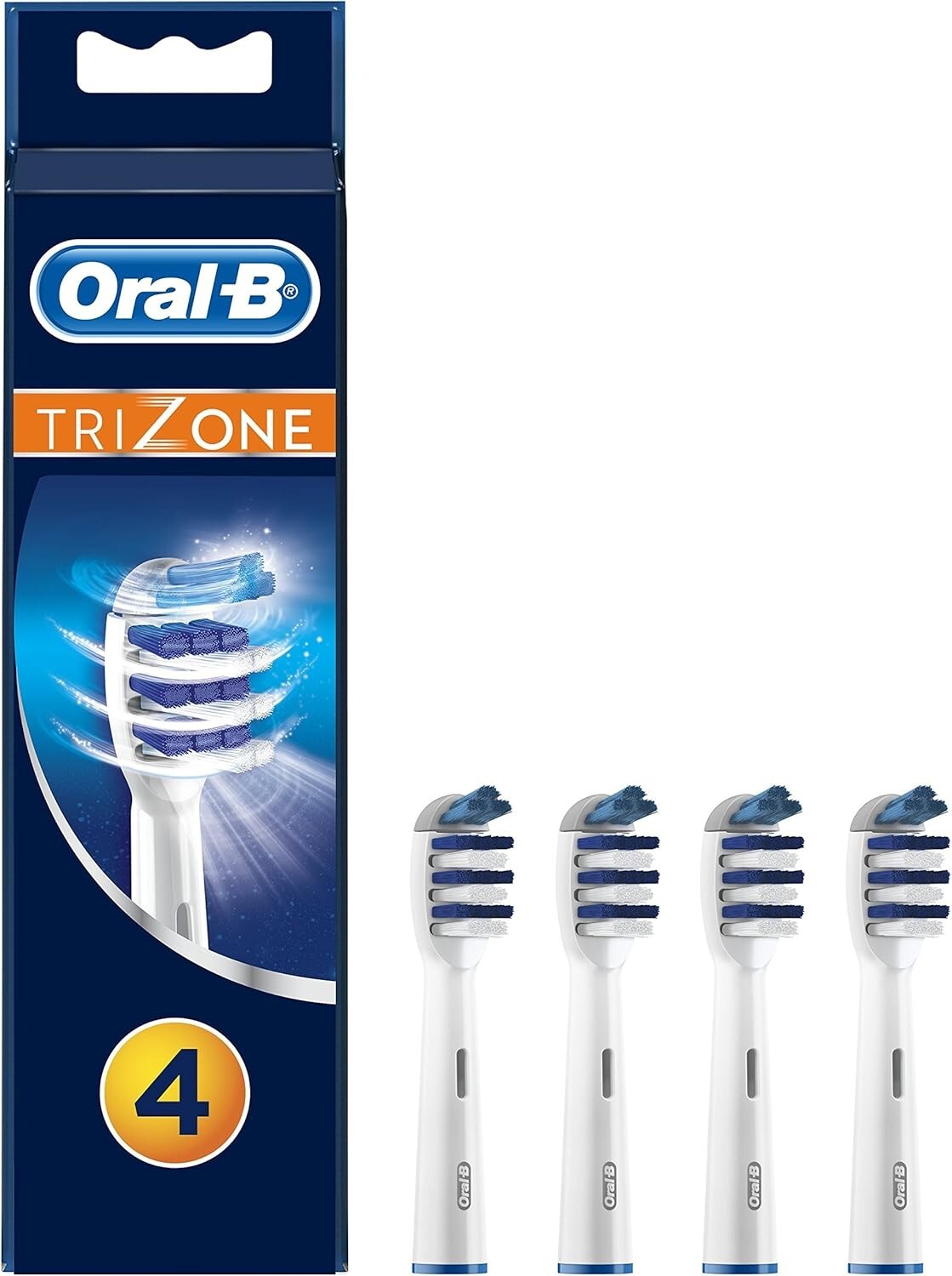 Oral-b Trizone Toothbrush Heads Pack Of 4 Replacement Refills Oral-b Trizone Toothbrush Heads Pack Of 4 Replacement Refills