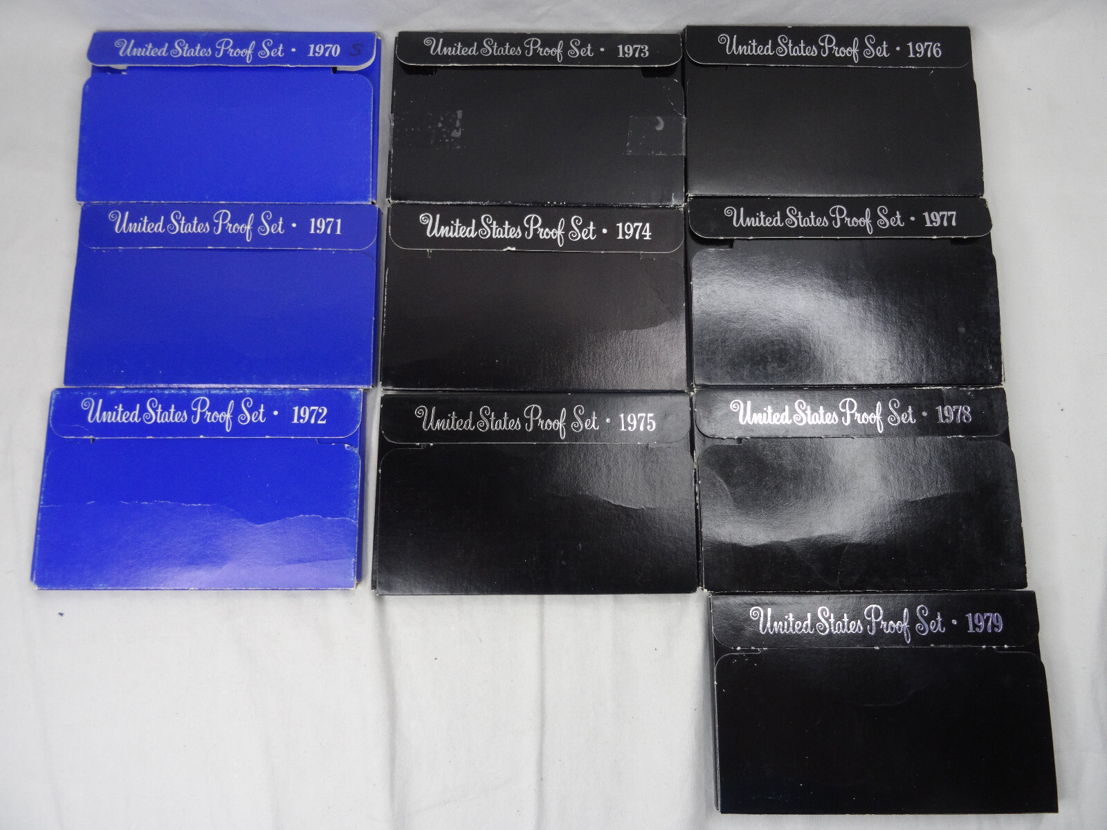 1970-1979 US Mint Proof Sets Lot of 10 Decade 57 Coins United States OGP 1970-1979 US Mint Proof Sets Lot of 10 Decade 57 Coins United States OGP