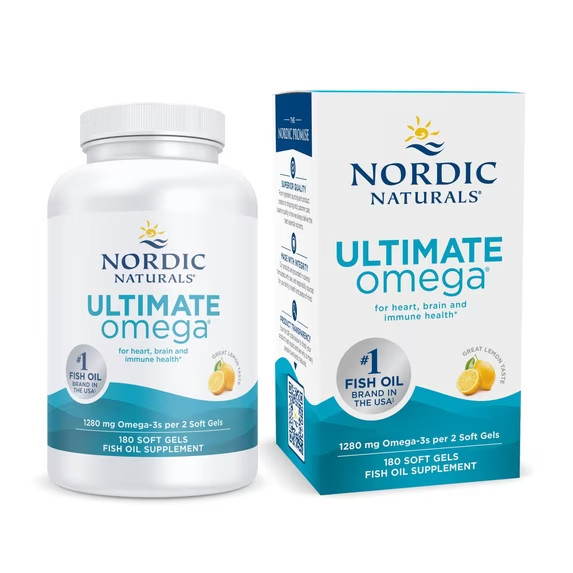FOR 1 Nordic Naturals Ultimate Omega 180 Soft Gels Each Exp2030+ 1280mg Lemon FOR 1 Nordic Naturals Ultimate Omega 180 Soft Gels Each Exp2030+ 1280mg Lemon