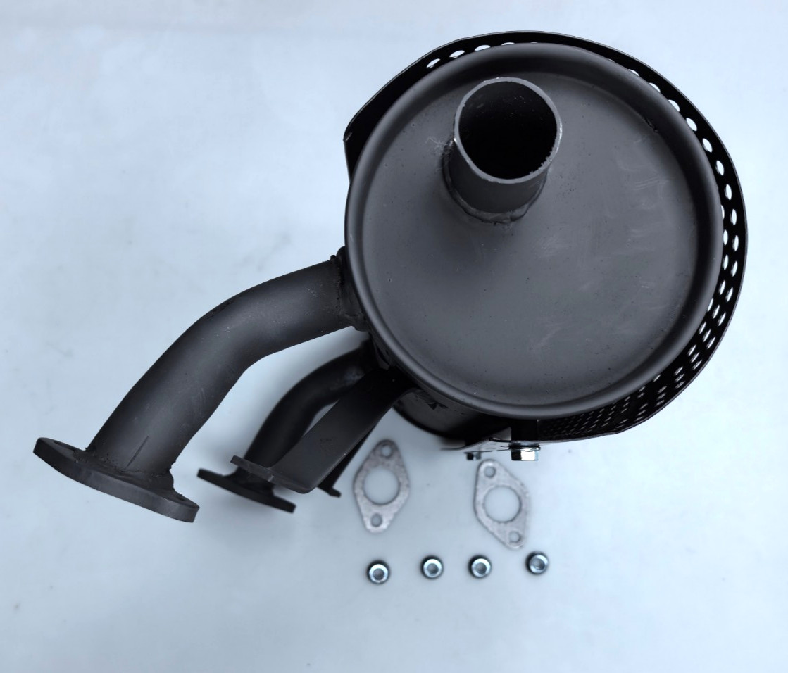 Muffler w/Shield Fits For HONDA GX630 GX660 GX690 Black  Exhaust to Oil Filter