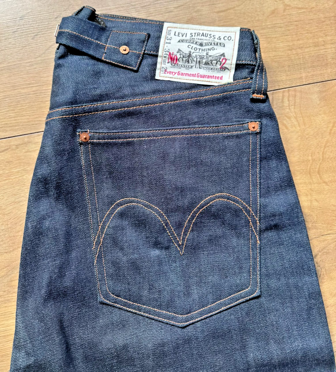Levi’s LVC 201 20201-0020 Rigid Selvedge RCA Back W32 L32 NEW Rare