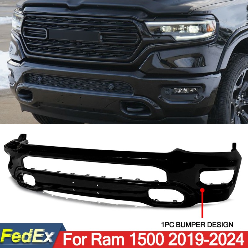 NEW Painted Diamond Black PXJ Front Bumper For RAM 1500 2019-2024 New Body Style