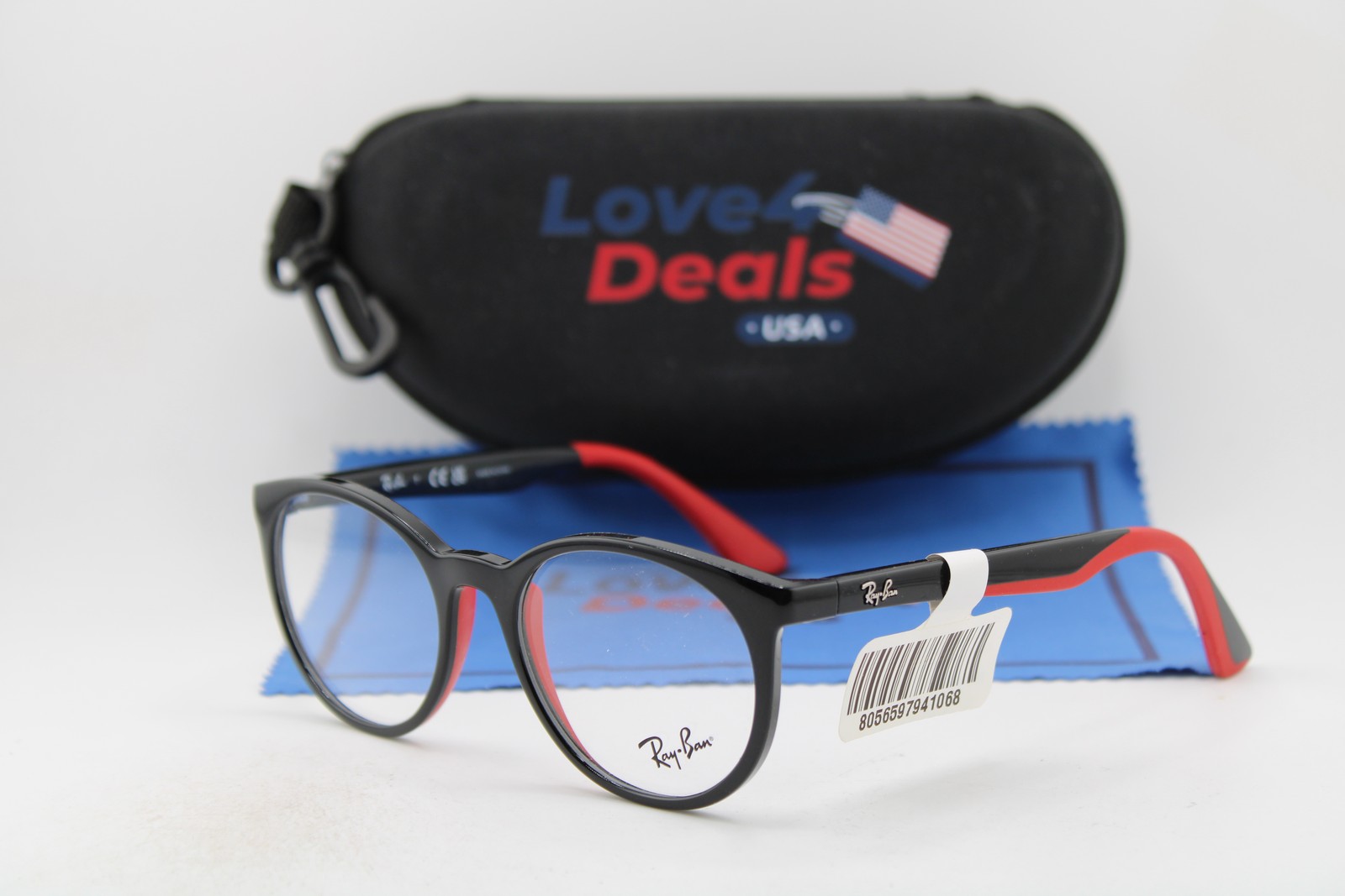 NEW RAY-BAN JUNIOR RB 1628 3928 BLACK RED AUTHENTIC EYEGLASSES 48-17 NEW RAY-BAN JUNIOR RB 1628 3928 BLACK RED AUTHENTIC EYEGLASSES 48-17