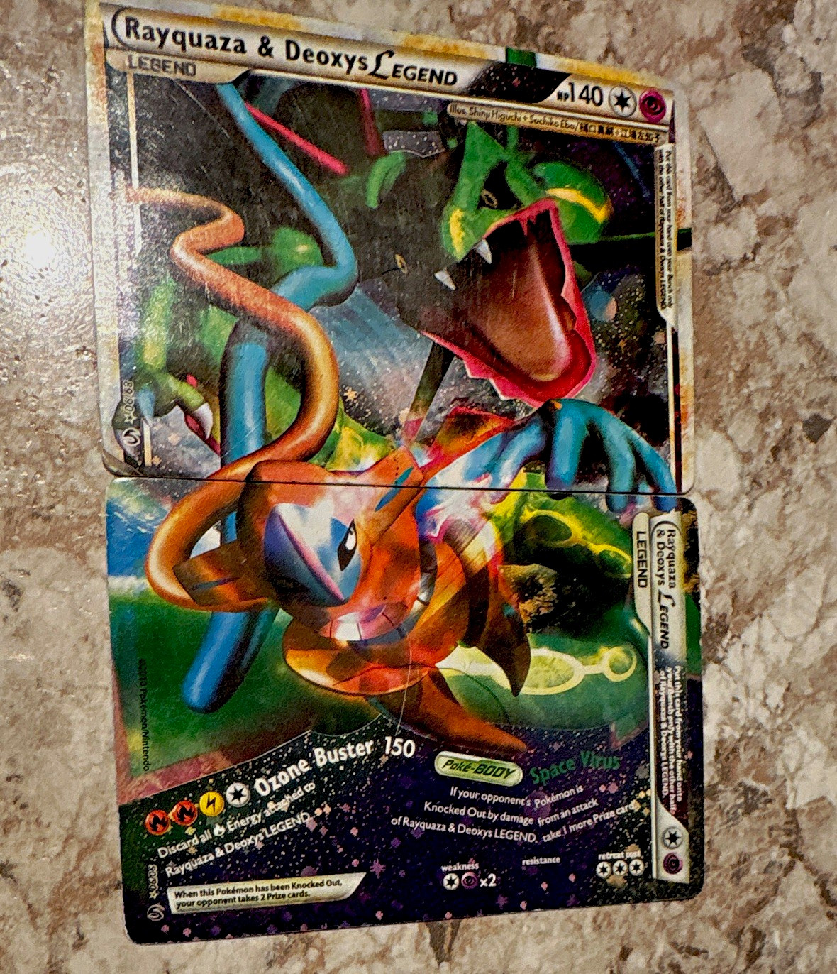 Rayquaza & Deoxys LEGEND 89/90 Holo English Pokémon TCG 2010 (Used - Good)