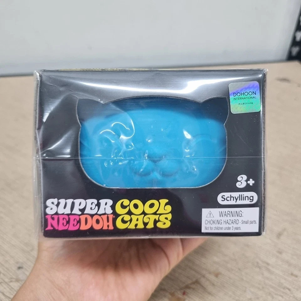 Authentic Schylling Super NeeDoh Cool Cats Squishy Fidget Toy Choose Color