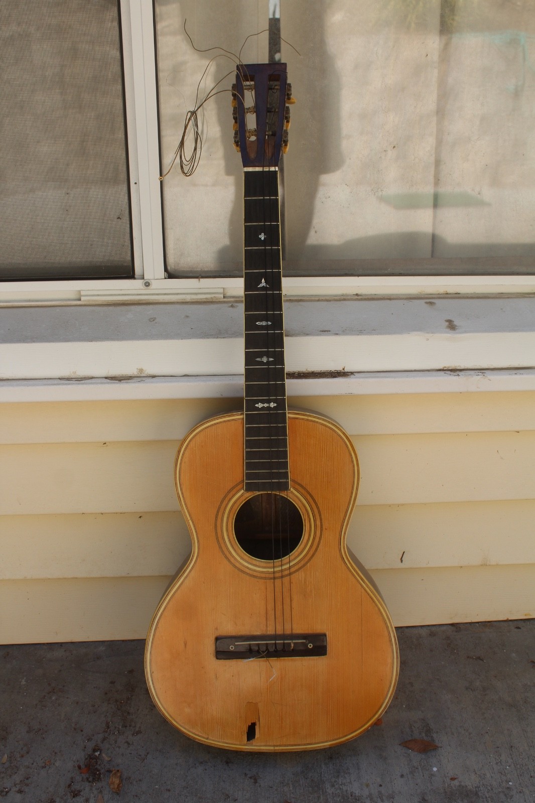 Vintage 1930s unknown parlor guitar project