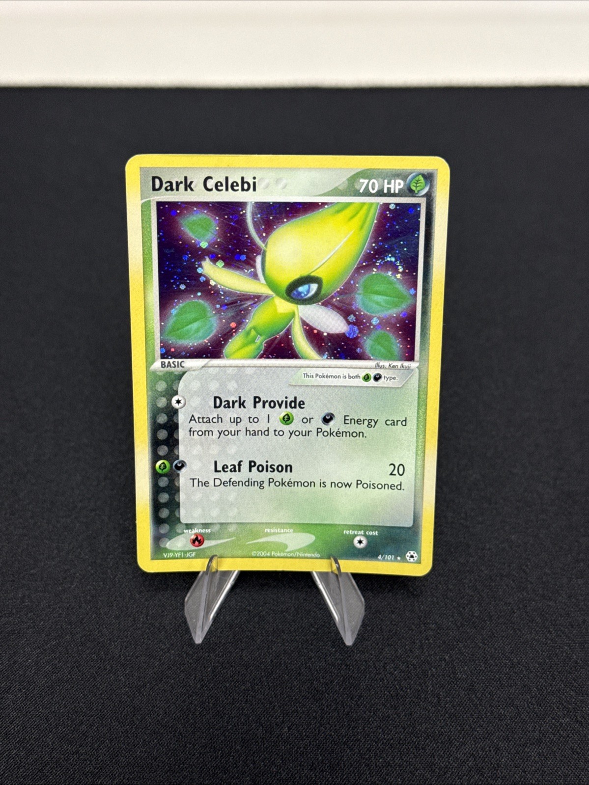 LP+ 2004 POKEMON EX DARK CELEBI HOLO HIDDEN LEGENDS #4/101 SWIRL