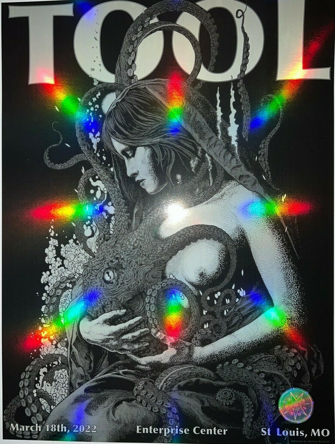 2022 TOOL ST LOUIS POSTER CONCERT TOUR 3/18/22 RICHEY BECKETT /600 