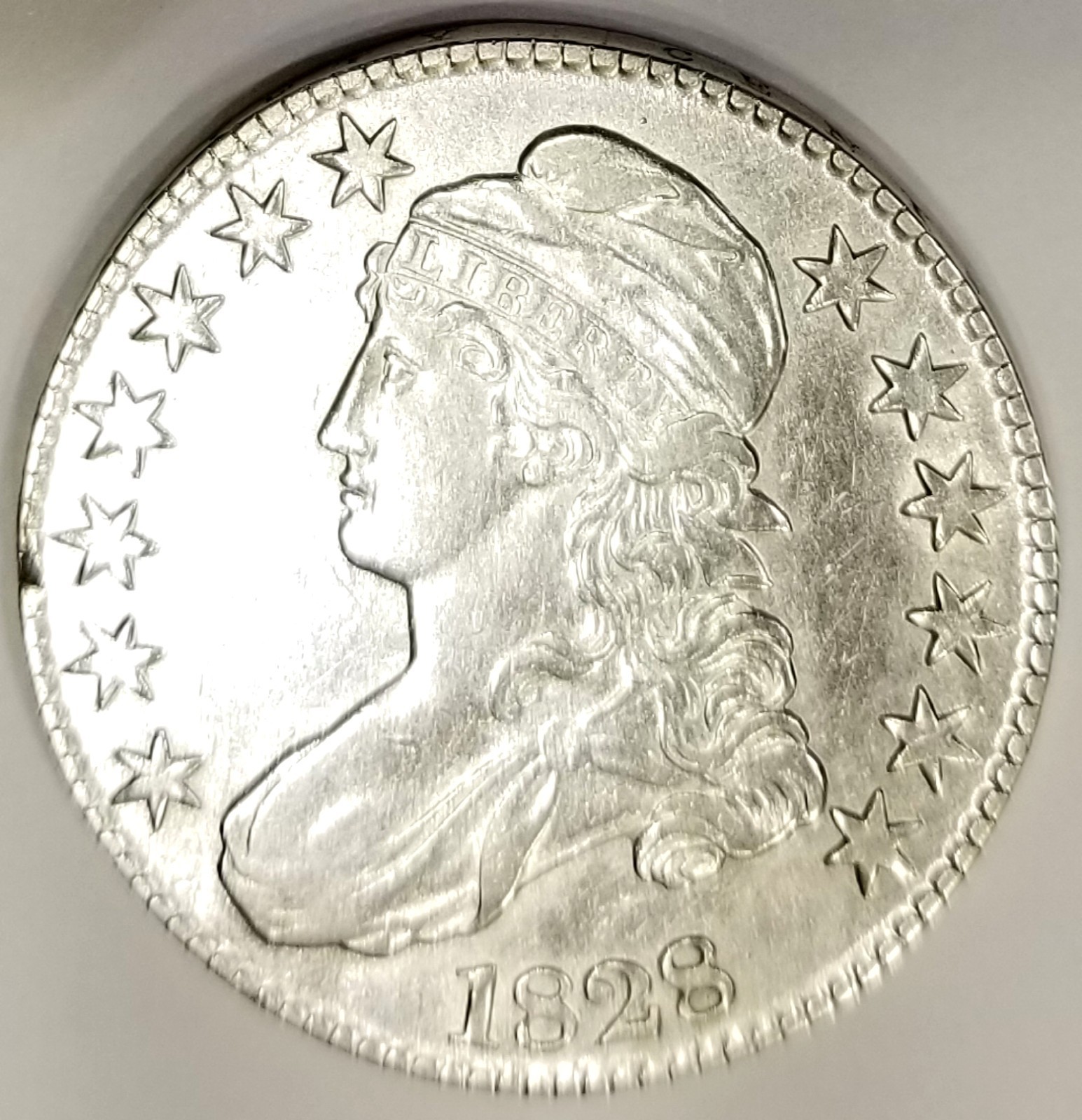1828 Capped Bust Half Dollar Lovely High Grade Old Collection 1828 Capped Bust Half Dollar Lovely High Grade Old Collection