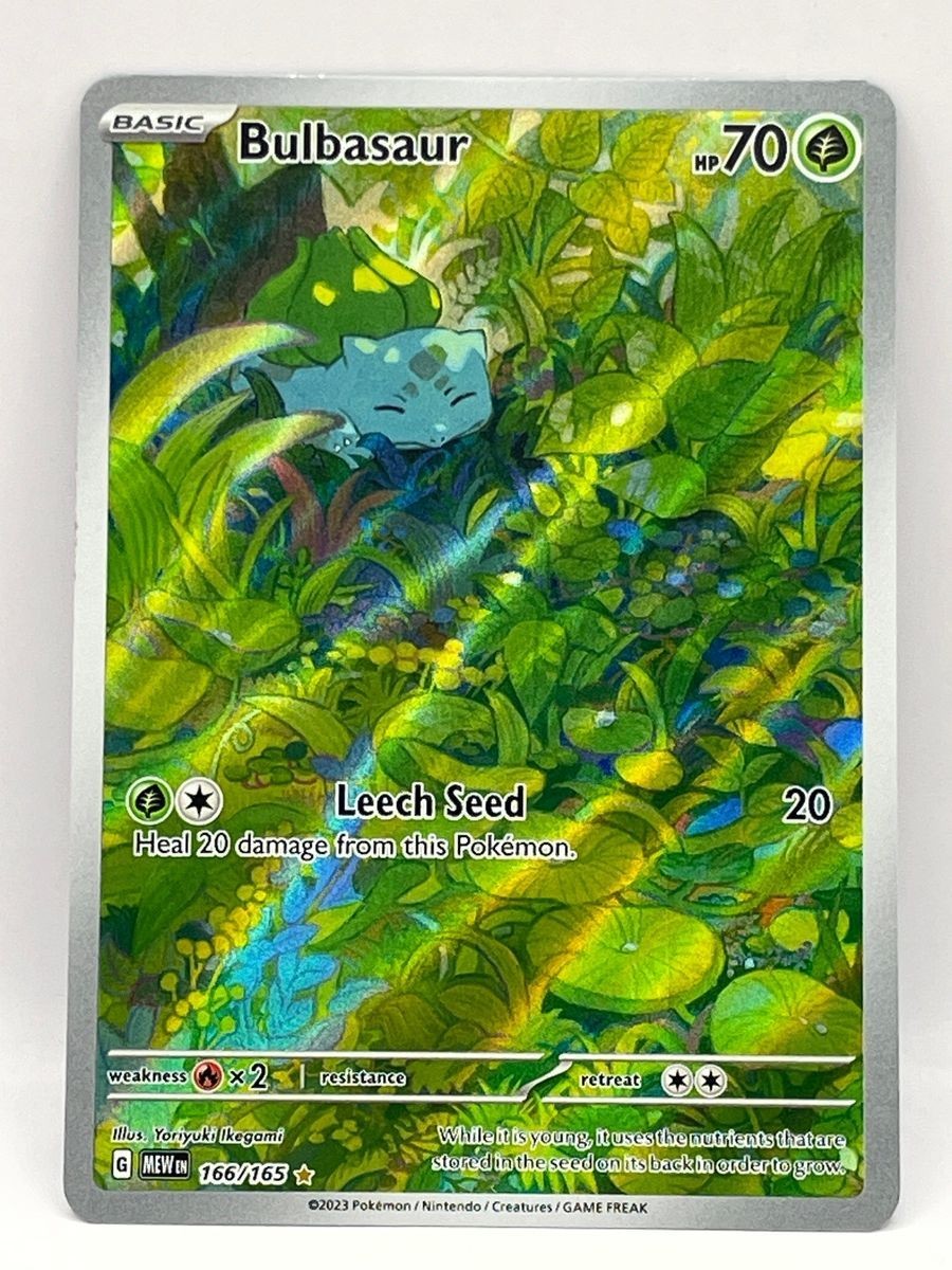POKEMON Bulbasaur 166/165 SV: Scarlet & Violet 151 (MEW) Illustration Rare Holo
