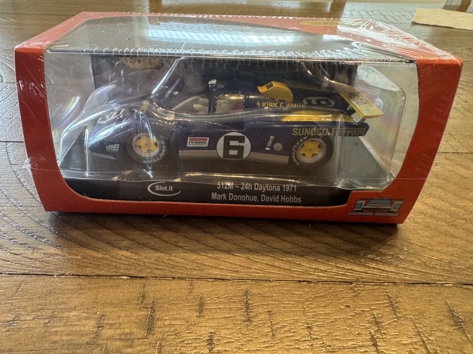 1/32 Slot It CA51b - Sunoco Ferrari 512M #6 \'71 Daytona 24Hr Donohue/Hobbs - NEW 1/32 Slot It CA51b - Sunoco Ferrari 512M #6 \'71 Daytona 24Hr Donohue/Hobbs - NEW