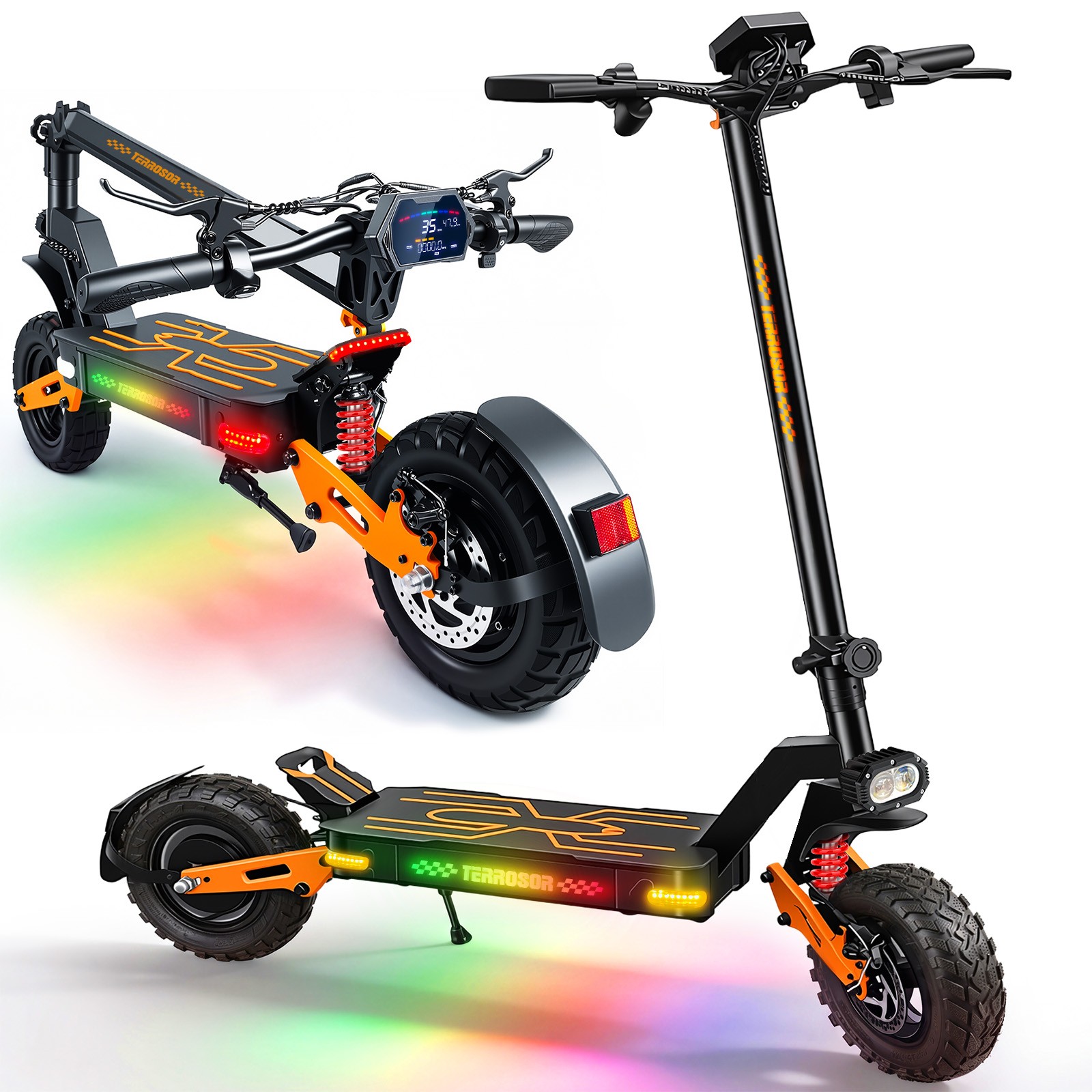 Electric Scooter Adults 2000W Peak 48V 18AH 35Miles 11\'\' Off-road EScooter 35MPH Electric Scooter Adults 2000W Peak 48V 18AH 35Miles 11\'\' Off-road EScooter 35MPH