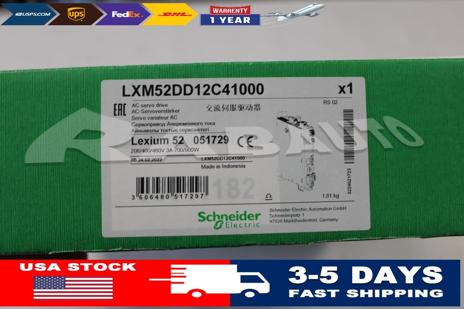Schneider Electric LXM52DD18C41000 Lexium 52 AC Servo Drive LXM52 Schneider Electric LXM52DD18C41000 Lexium 52 AC Servo Drive LXM52