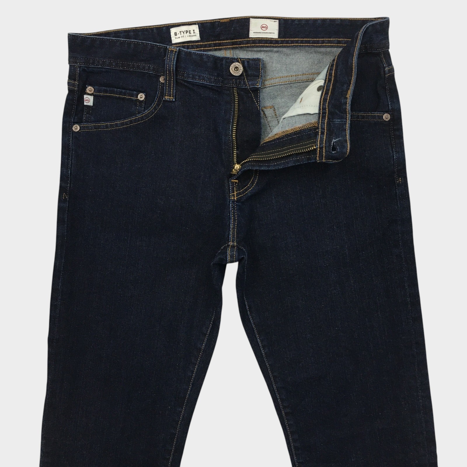 AG Adriano Goldschmied B-TYPE I Slim Fit Jeans Mens 32x33 Dark Wash Indigo Denim