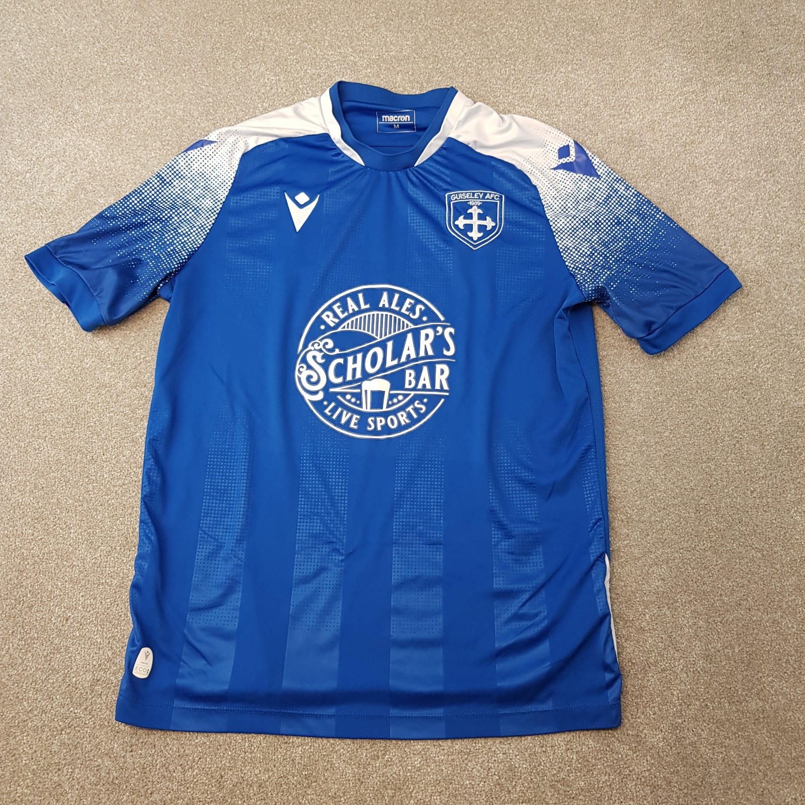 Guiseley AFC Mens Football Shirt Medium Blue Third Jersey Macron 2024/25