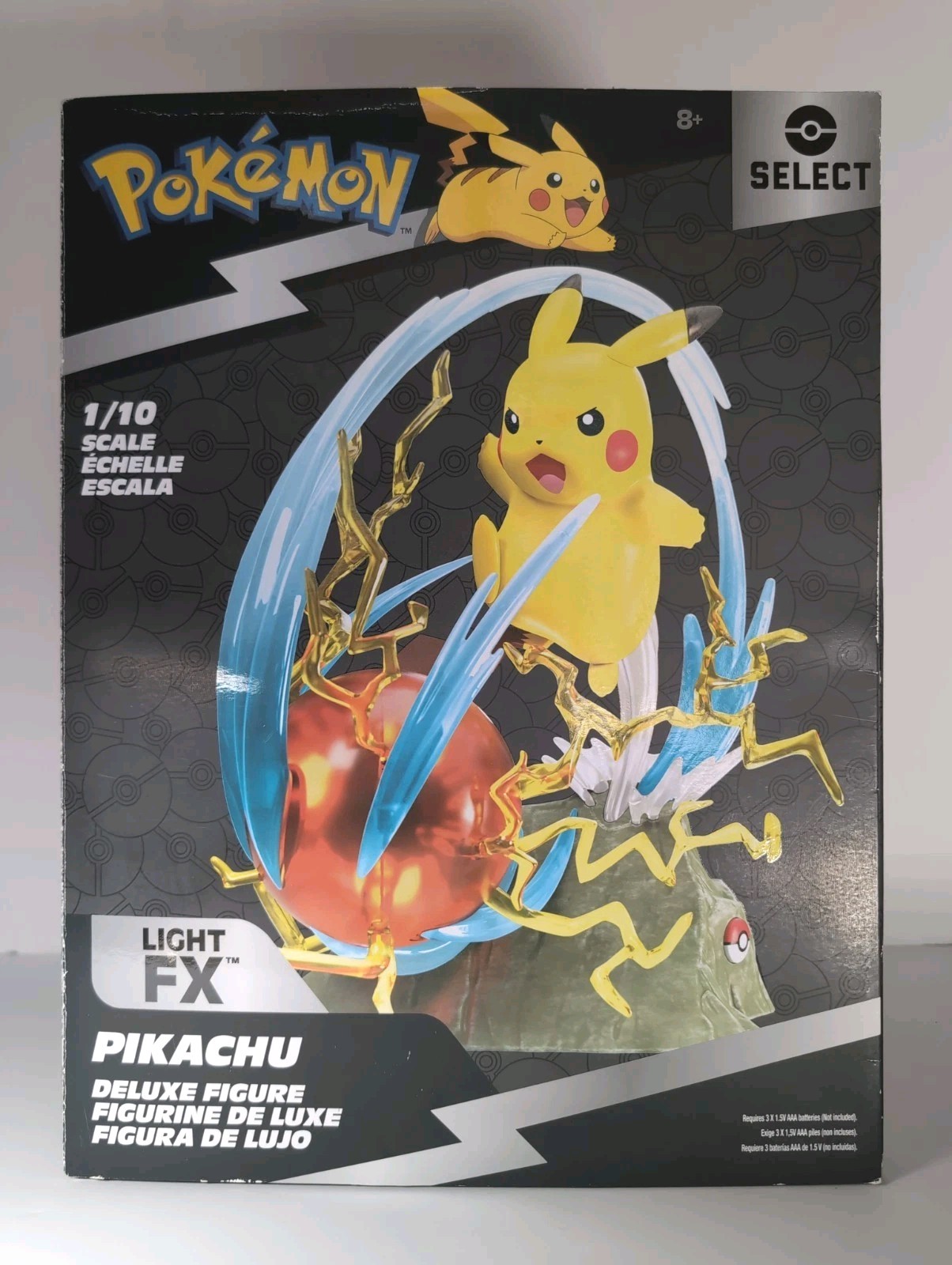 Pokémon Select Pikachu Light FX Deluxe Collector Figure 1/10 scale w/Box New 