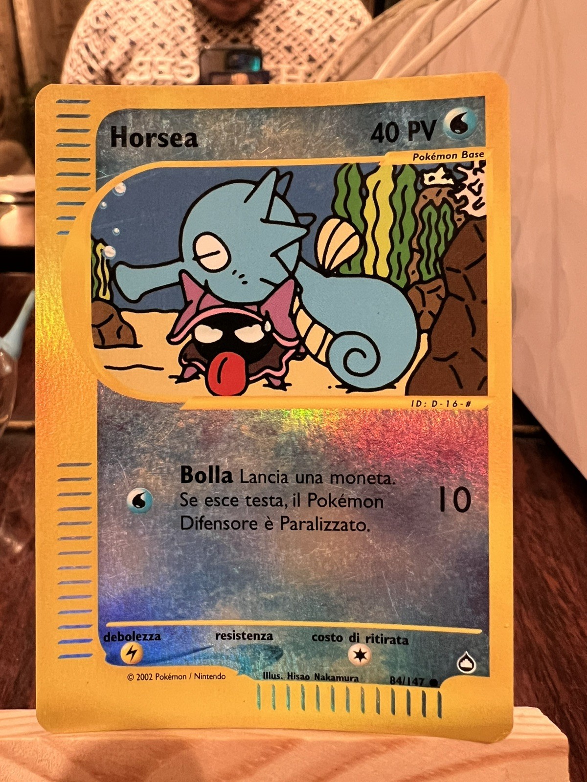 2003 POKEMON ITALIAN AQUAPOLIS #84/147 HORSEA REVERSE HOLO NM 2003 POKEMON ITALIAN AQUAPOLIS #84/147 HORSEA REVERSE HOLO NM
