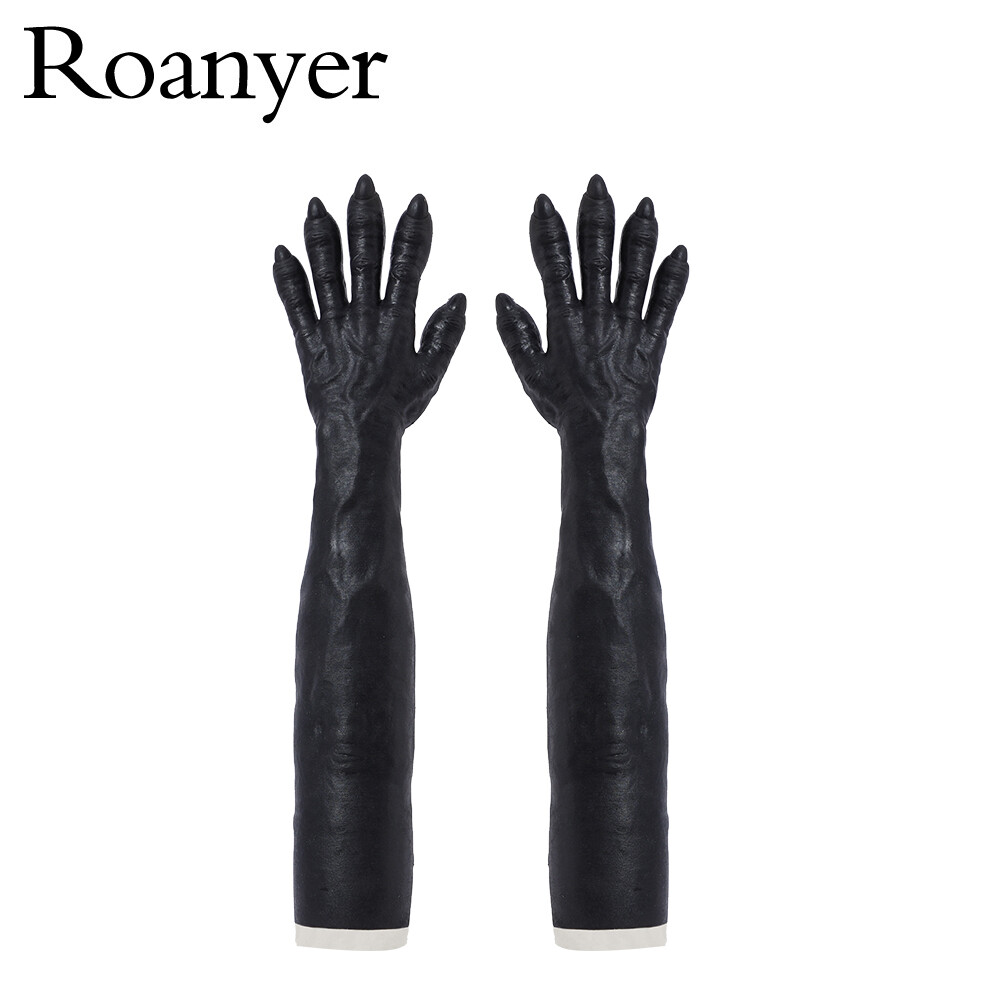 Smitizen Silicone Black Monster Gloves Fake Hand Fetish for Cosplay Costume