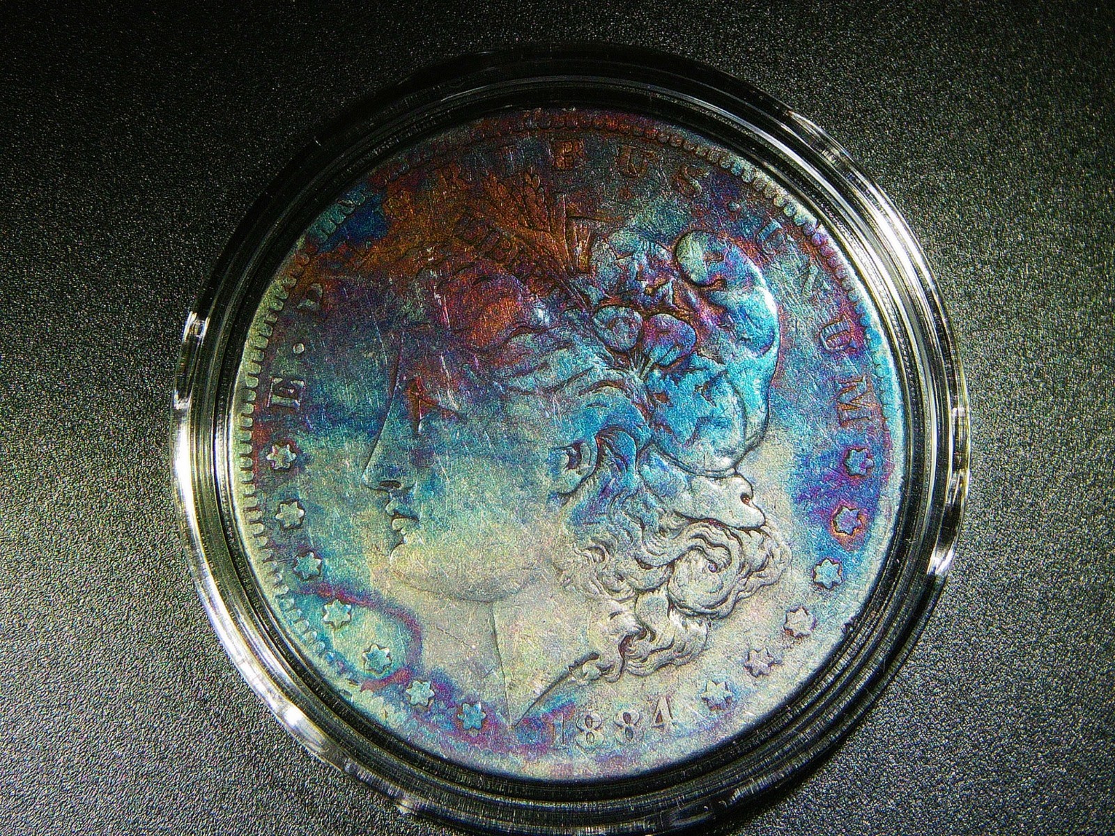 F/VF 1884-S MORGAN SILVER DOLLAR VERY NICELY  TONED DETAIL M-2210